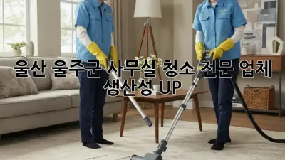 울산 울주군 사무실 청소 전문 업체: 생산성 UP!
